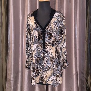 Animal and chain print blouse